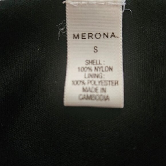 Merona Black and White Floral Blouse, Sz S - Picture 4 of 5